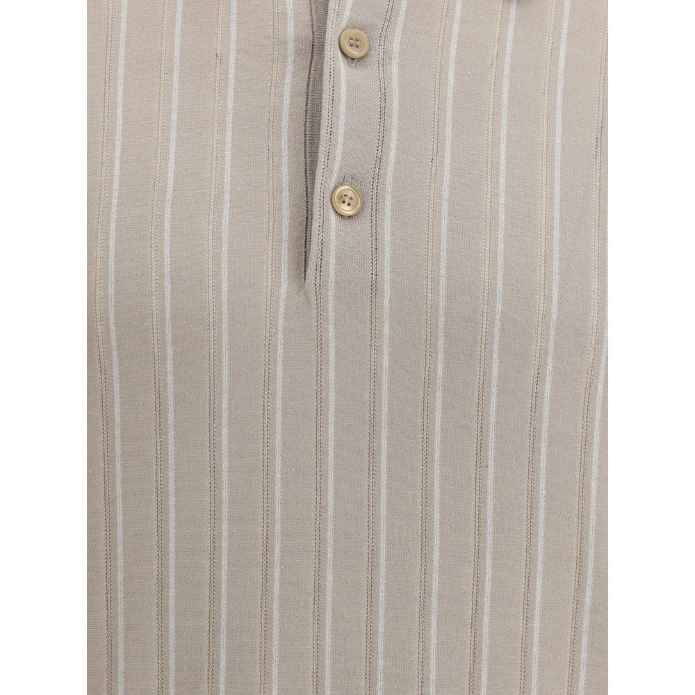Brioni Striped Polo Sweater -   -  Brioni.
