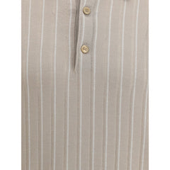 Brioni Striped Polo Sweater -   -  Brioni.