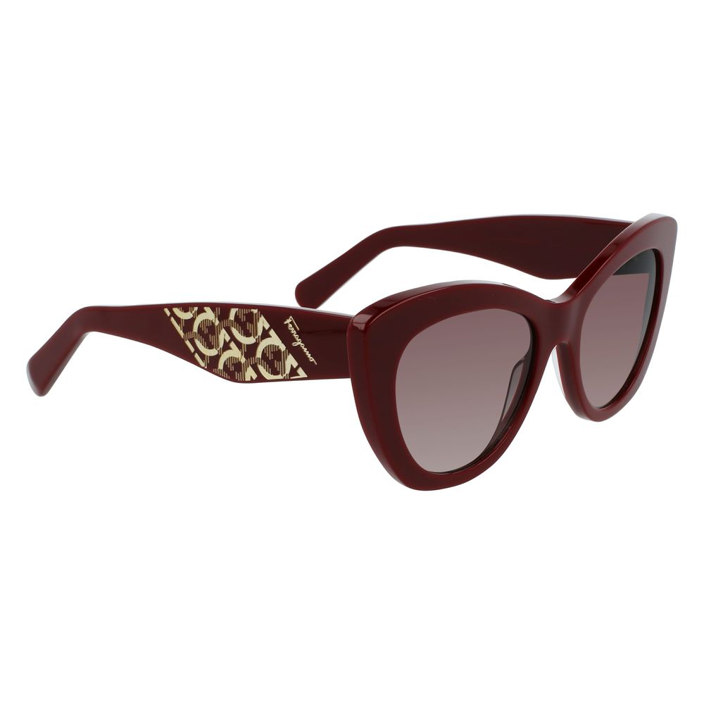 Salvatore Ferragamo Bordeaux Acetate Sunglasses -   -  Salvatore Ferragamo.