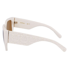 Ferragamo White Bio Injected Sunglasses -  Jewellery, Women -  Ferragamo.