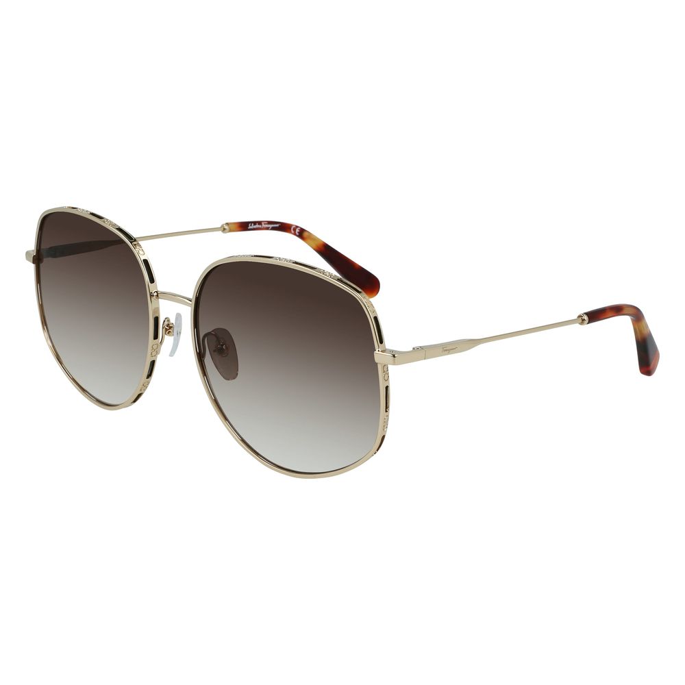 Salvatore Ferragamo Gold Metal Sunglasses -   -  Salvatore Ferragamo.