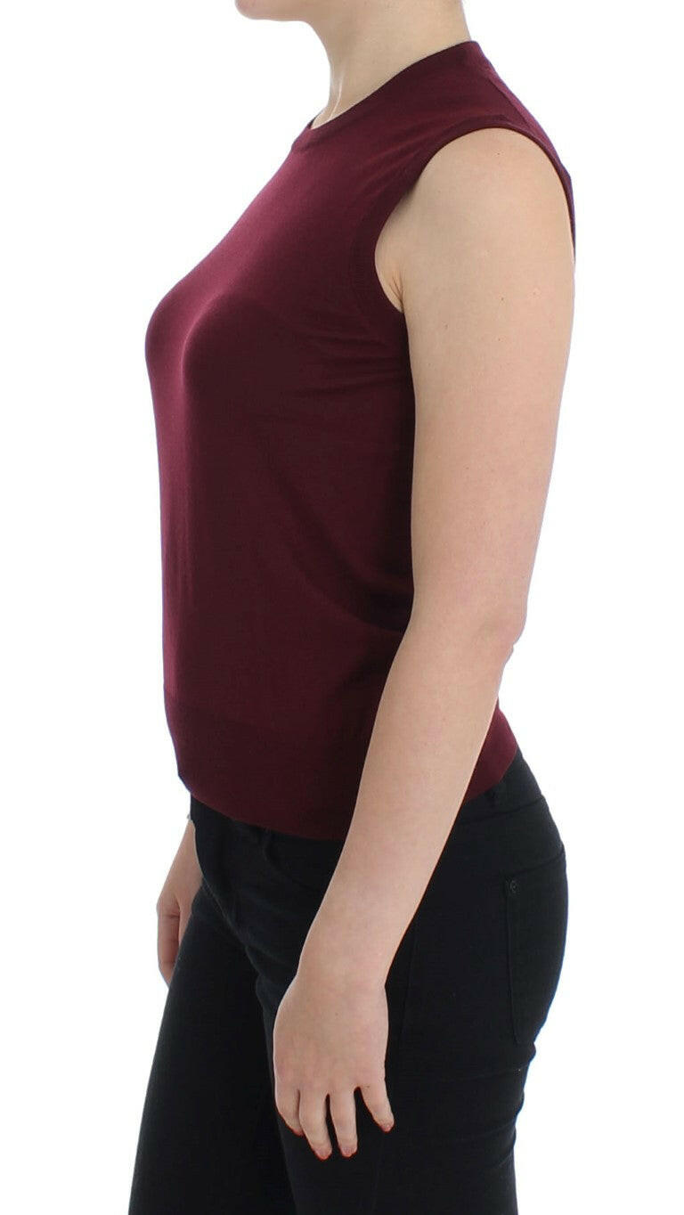 Dolce & Gabbana Red Sleeveless Crewneck Vest Pullover -   -  Dolce & Gabbana.