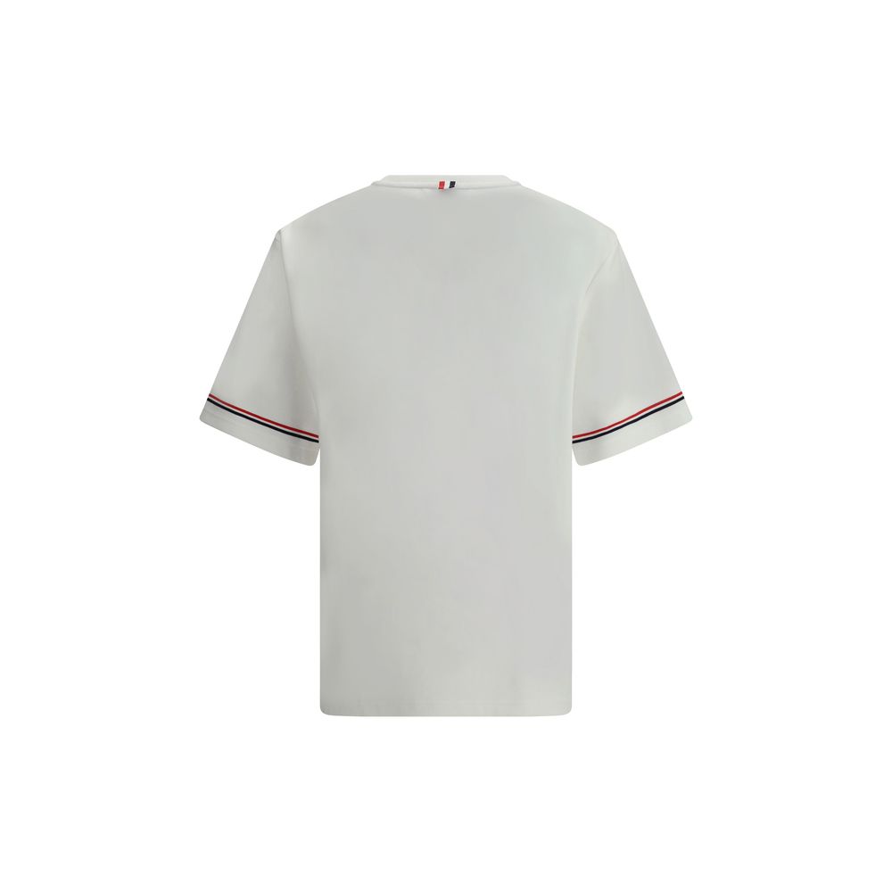 Thom Browne T-Shirt with iconic bands -   -  Thom Browne.