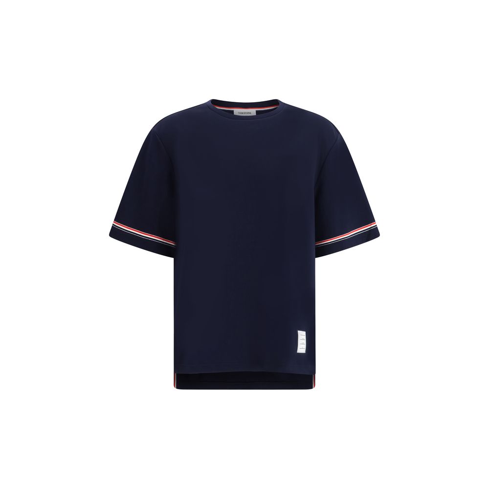 Thom Browne T-Shirt with iconic bands -   -  Thom Browne.