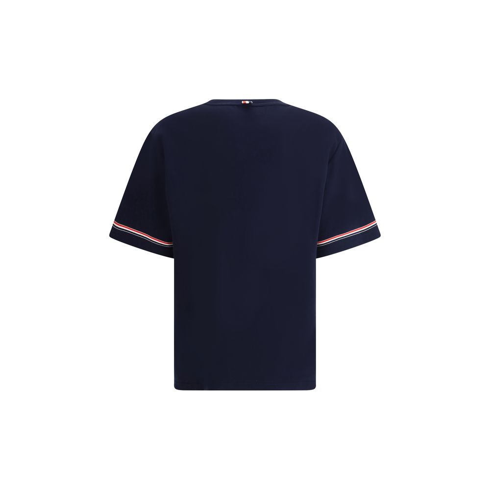 Thom Browne T-Shirt with iconic bands -   -  Thom Browne.