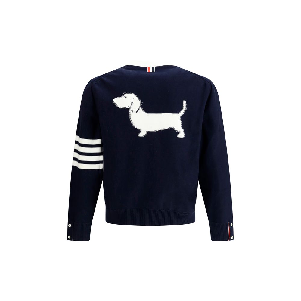 Thom Browne Cardigan with iconic stripes -   -  Thom Browne.