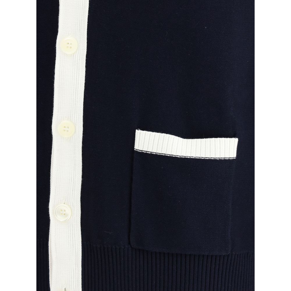 Thom Browne Cardigan with iconic stripes -   -  Thom Browne.