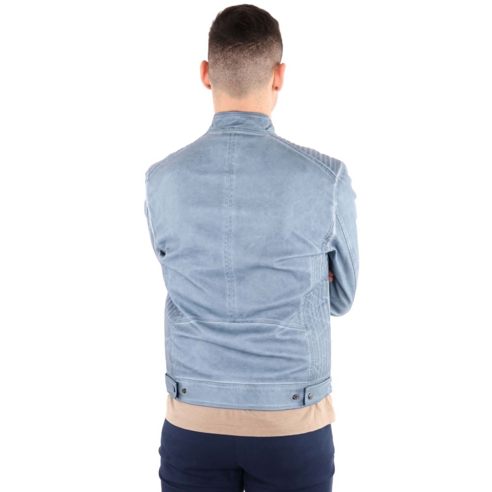 Yes Zee Light Blue Polyethylene Men Jacket -   -  Yes Zee.