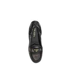 Prada Vintage-effect leather Loafers -   -  Prada.
