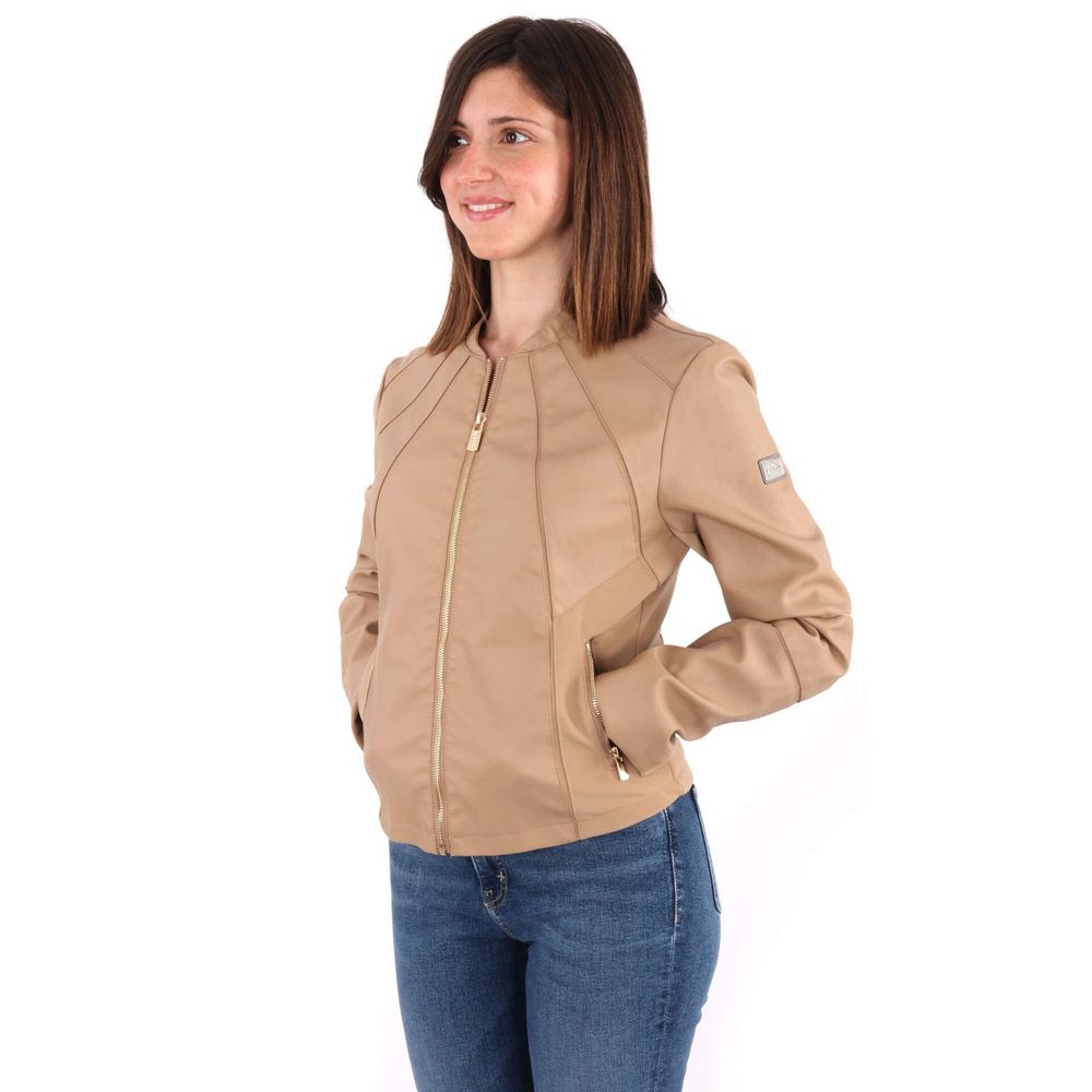 Yes Zee Beige Polyethylene Jackets & Coat -   -  Yes Zee.