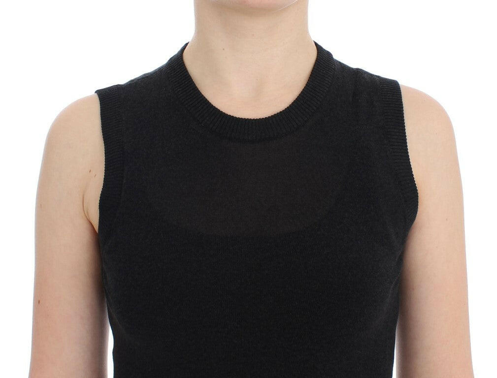 Dolce & Gabbana Black Sleeveless Crewneck Vest Pullover -   -  Dolce & Gabbana.