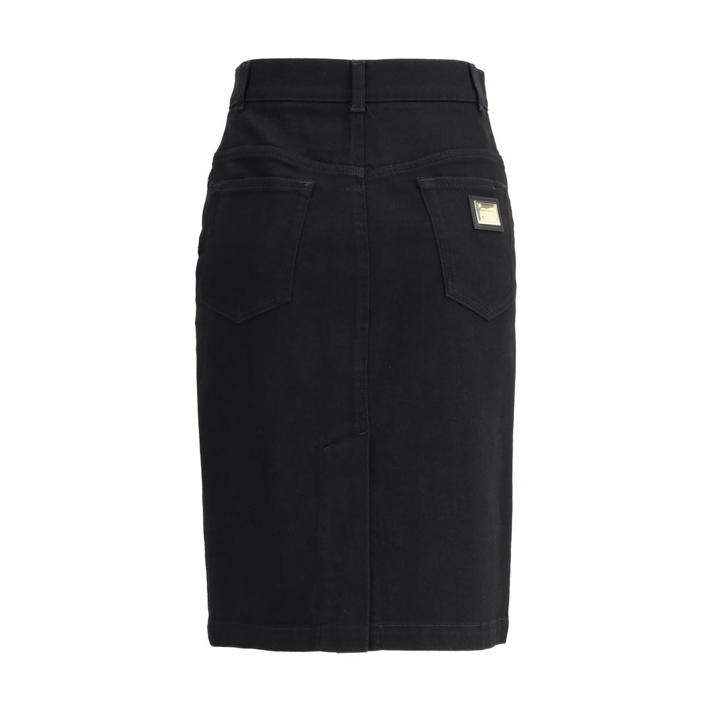 Dolce & Gabbana Denim midi Skirt -   -  Dolce & Gabbana.
