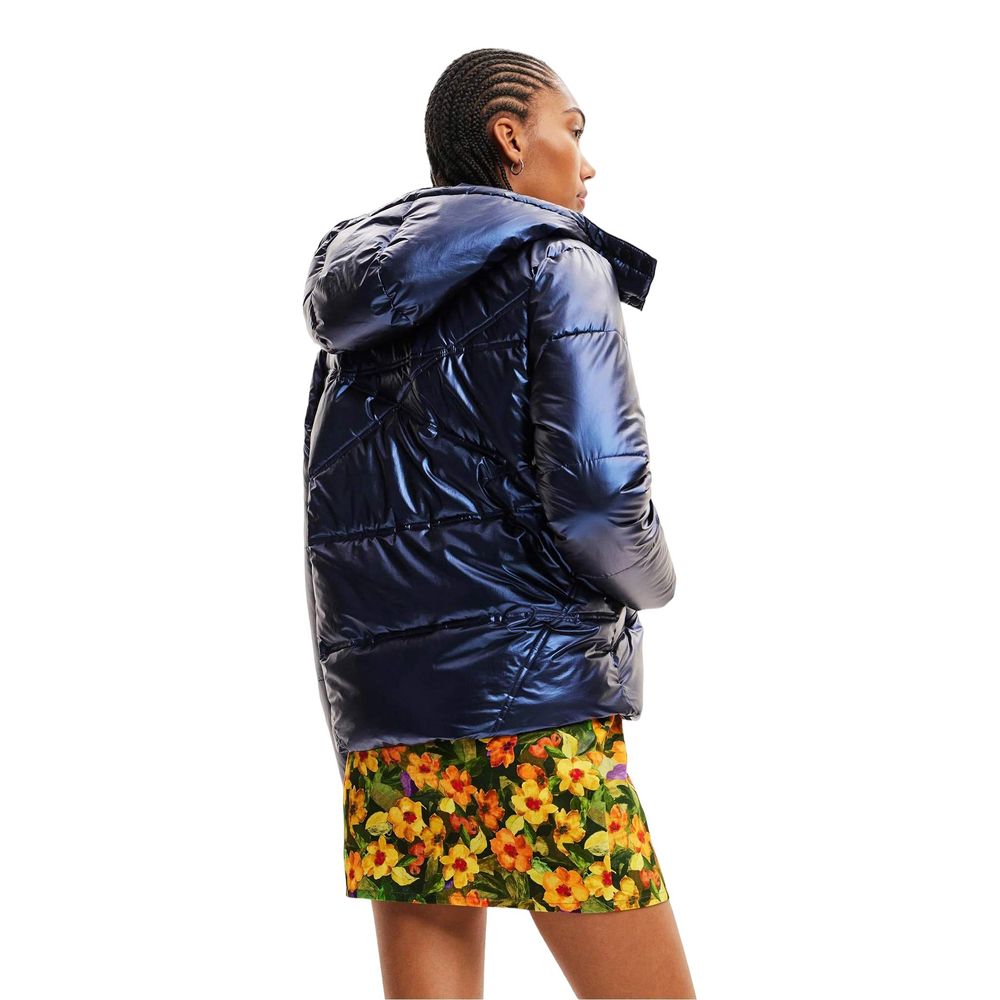 Desigual Blue Polyamide Jackets & Coat -   -  Desigual.