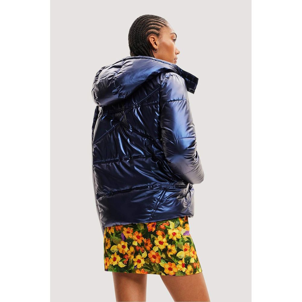 Desigual Blue Polyamide Jackets & Coat -   -  Desigual.