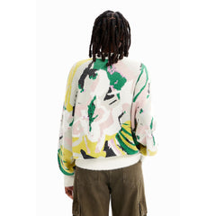 Desigual Cream Polyamide Sweater -   -  Desigual.