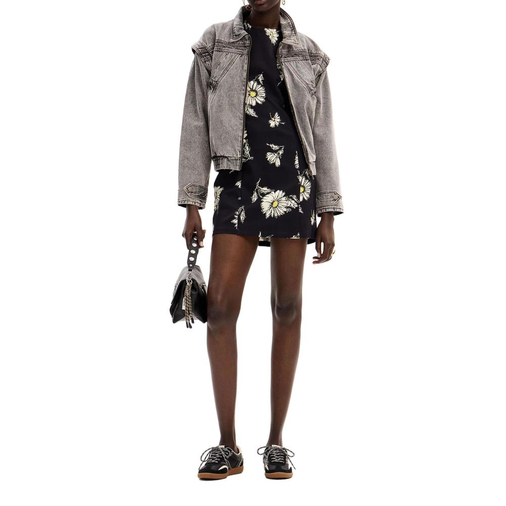 Desigual Black Viscose Short -   -  Desigual.