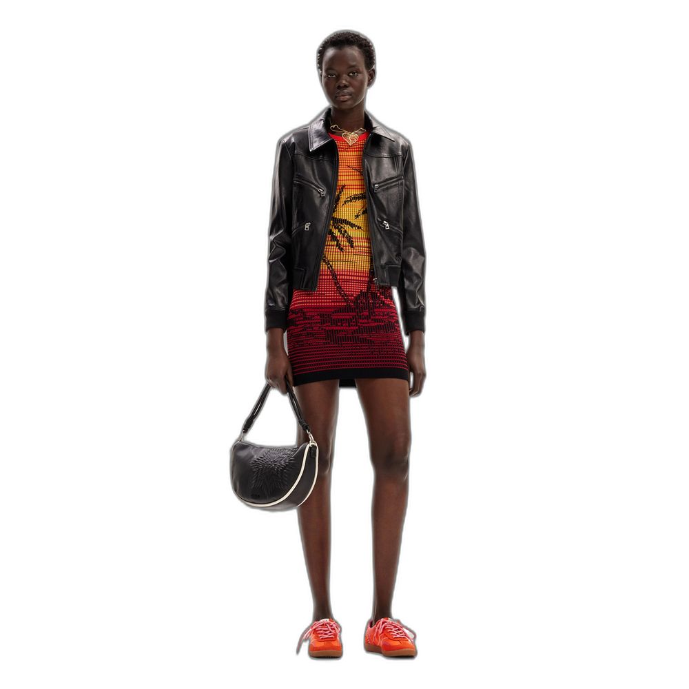 Desigual Red Viscose Midi -   -  Desigual.