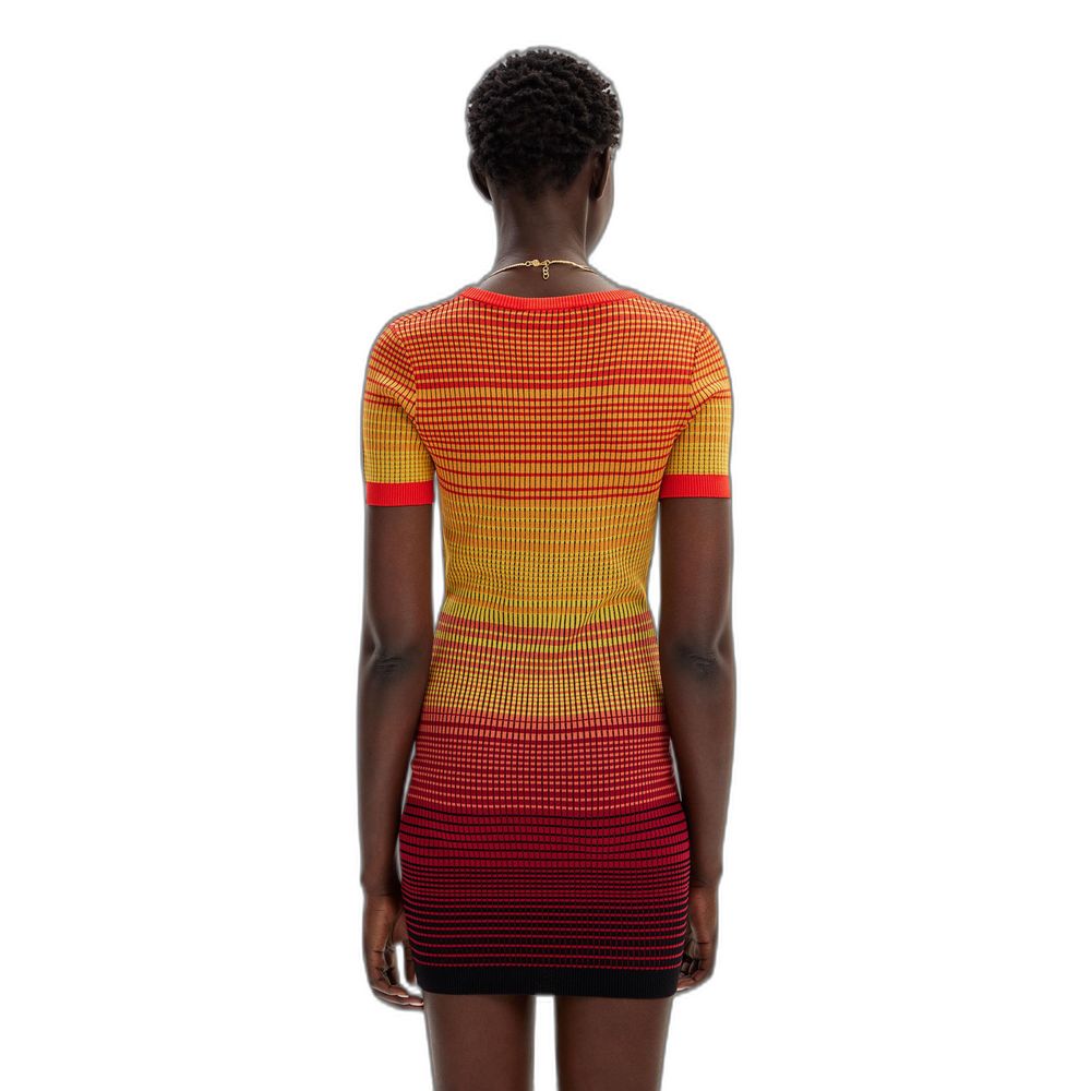 Desigual Red Viscose Midi -   -  Desigual.