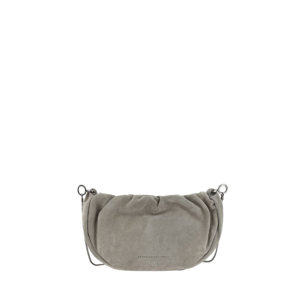 Brunello Cucinelli Suede Shoulder Bag -   -  Brunello Cucinelli.