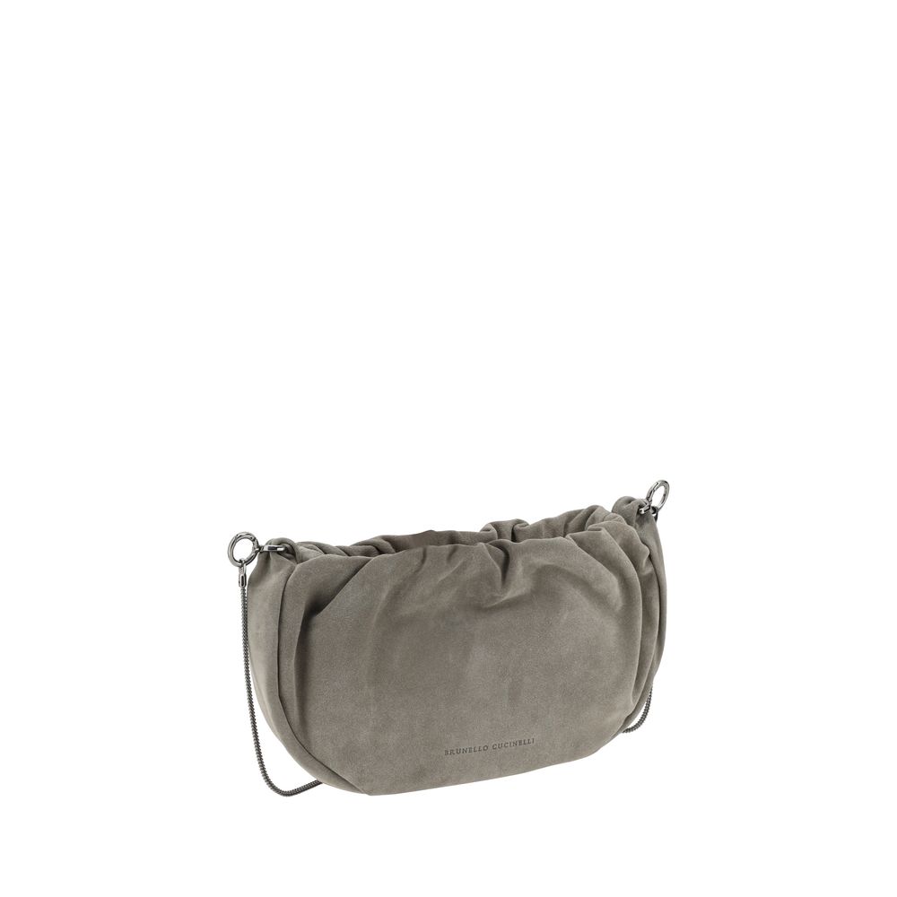 Brunello Cucinelli Suede Shoulder Bag -   -  Brunello Cucinelli.