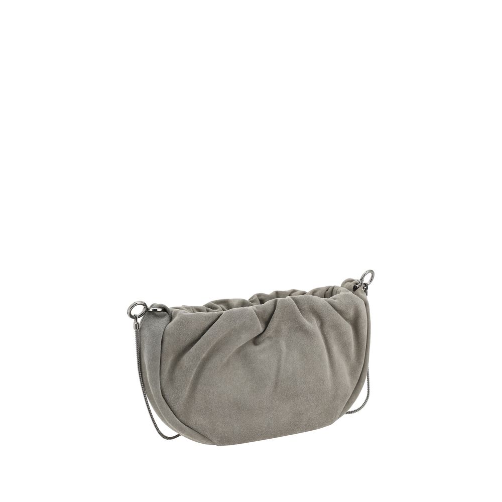 Brunello Cucinelli Suede Shoulder Bag -   -  Brunello Cucinelli.