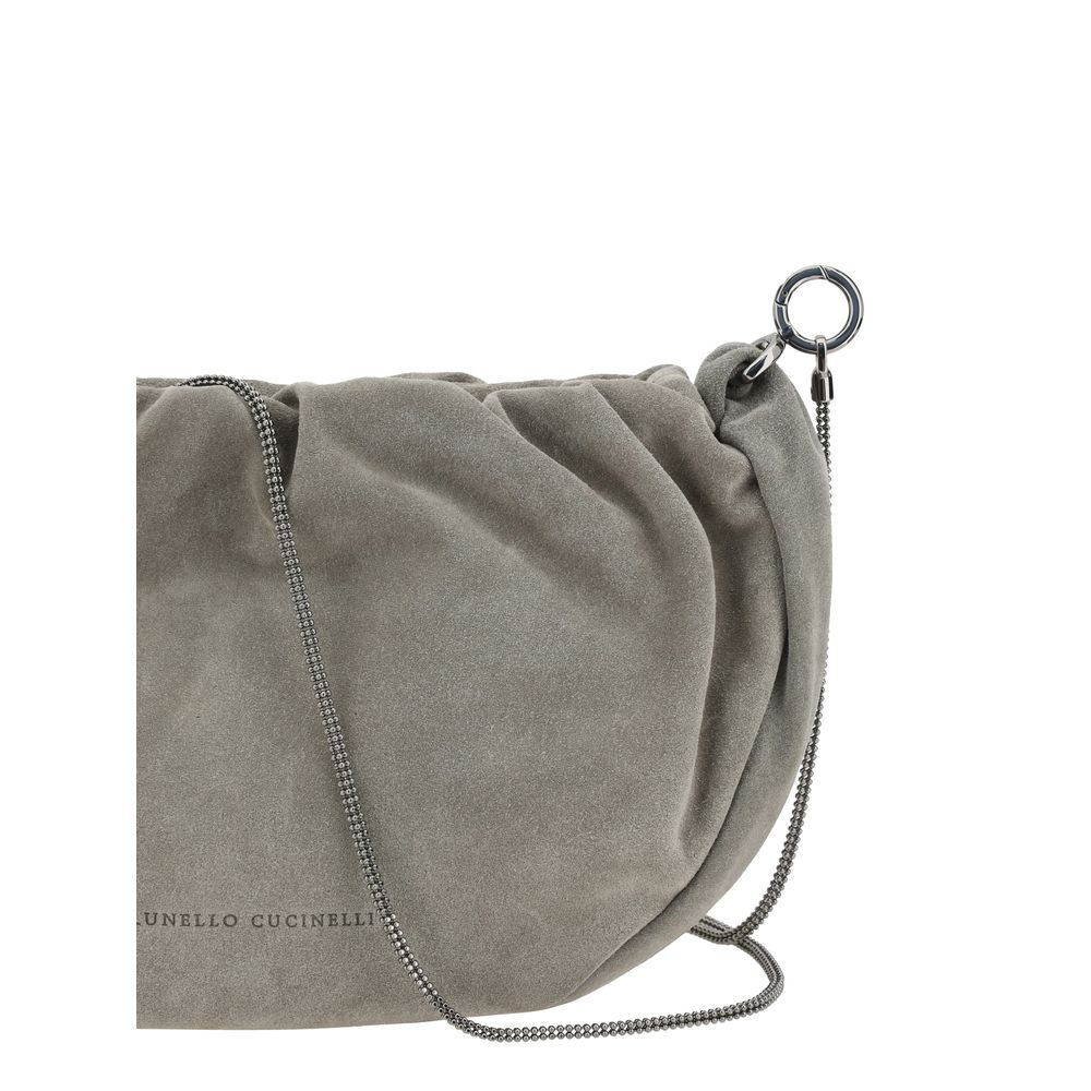 Brunello Cucinelli Suede Shoulder Bag -   -  Brunello Cucinelli.