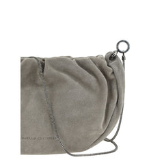 Brunello Cucinelli Suede Shoulder Bag -   -  Brunello Cucinelli.