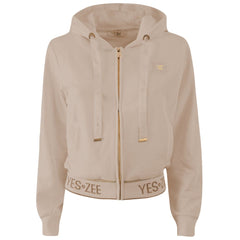 Yes Zee Beige Cotton Sweater -   -  Yes Zee.