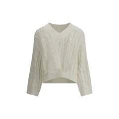 Brunello Cucinelli Lace-knit  Sweater -   -  Brunello Cucinelli.