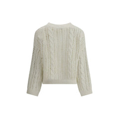 Brunello Cucinelli Lace-knit  Sweater -   -  Brunello Cucinelli.