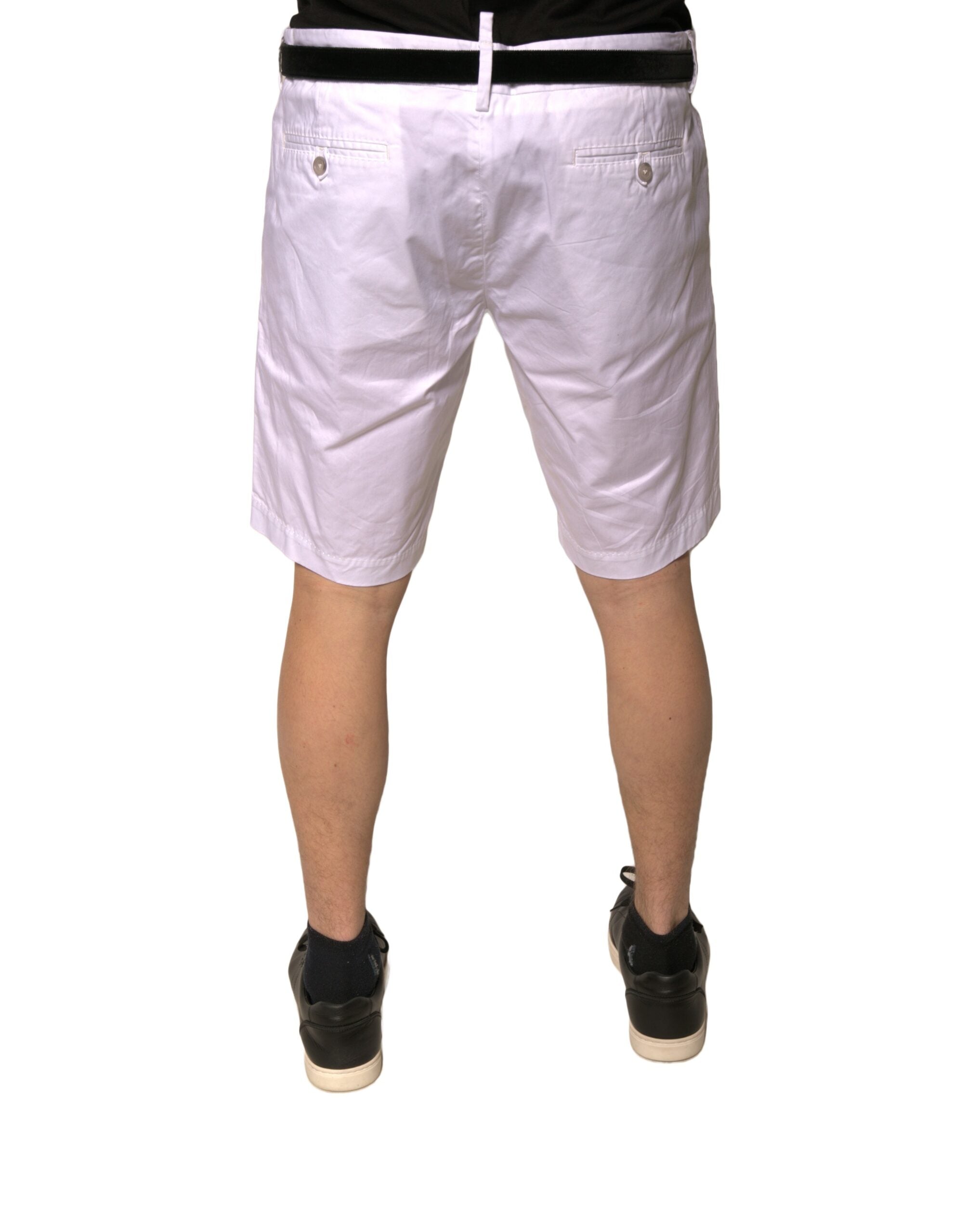 Dolce & Gabbana White Chinos Cotton Stretch Casual Shorts -   -  Dolce & Gabbana.