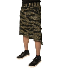 Dolce & Gabbana Black Gold Patterned Cotton Bermuda Shorts -   -  Dolce & Gabbana.