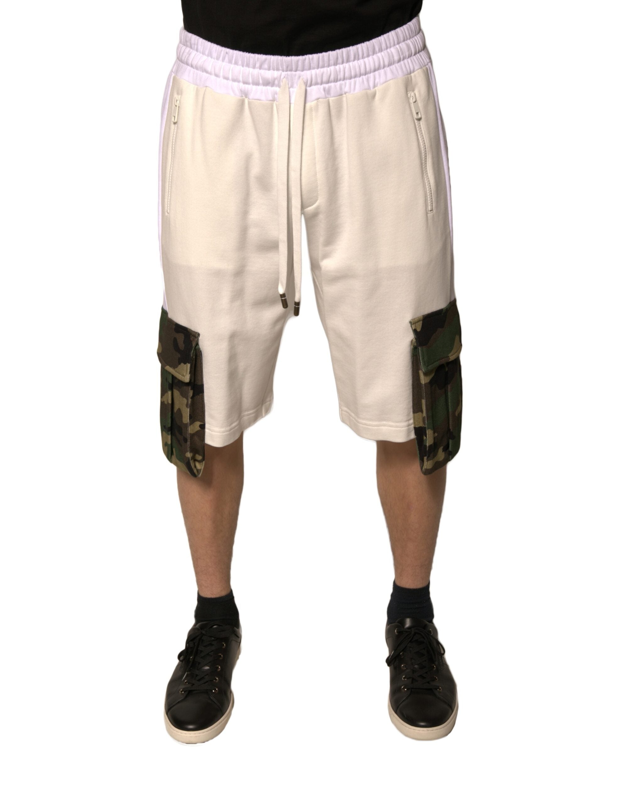 Dolce & Gabbana Beige Cotton Men Casual Cargo Bermuda Shorts -   -  Dolce & Gabbana.