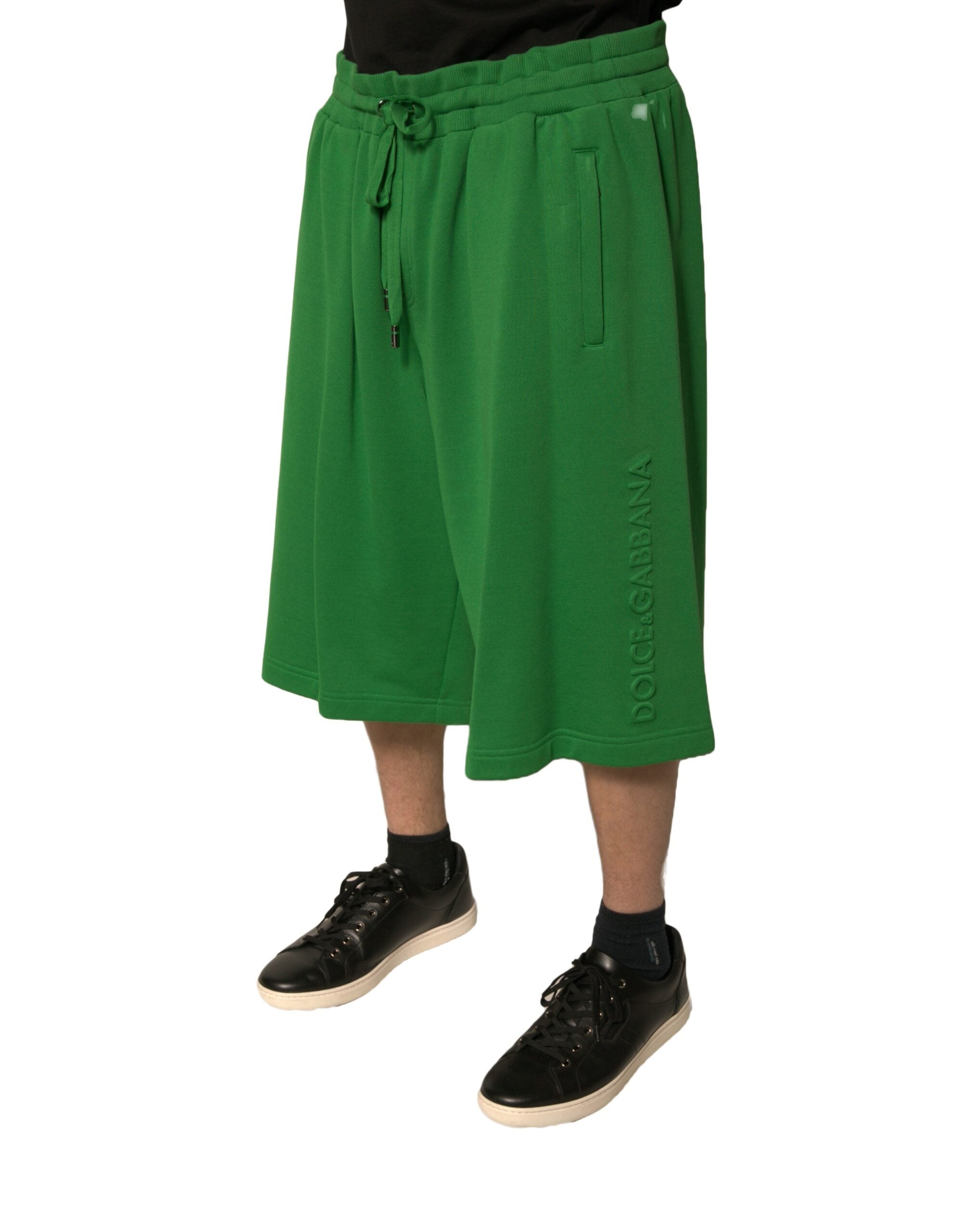 Dolce & Gabbana Green Cotton Blend Men Bermuda Shorts -   -  Dolce & Gabbana.