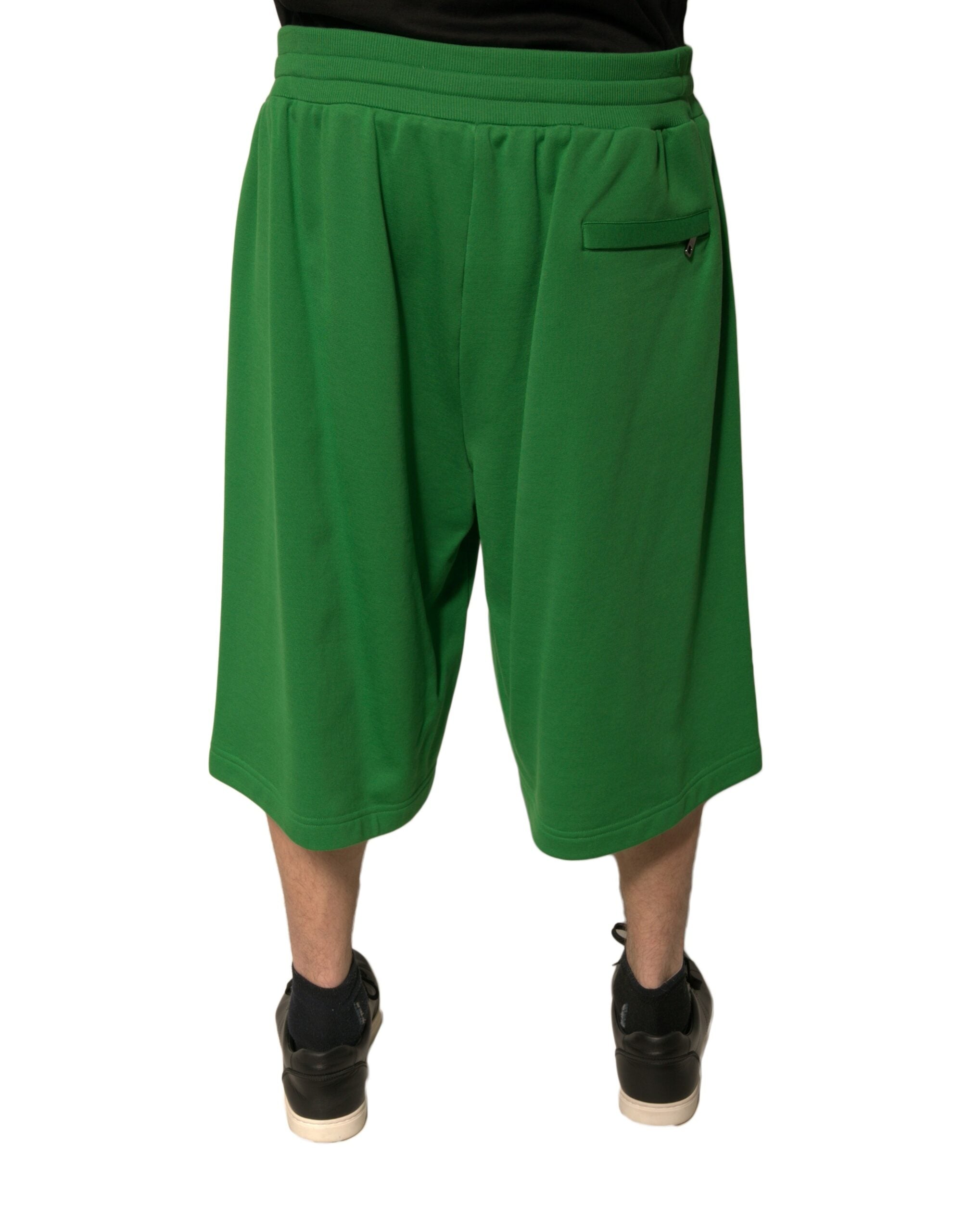 Dolce & Gabbana Green Cotton Blend Men Bermuda Shorts -   -  Dolce & Gabbana.