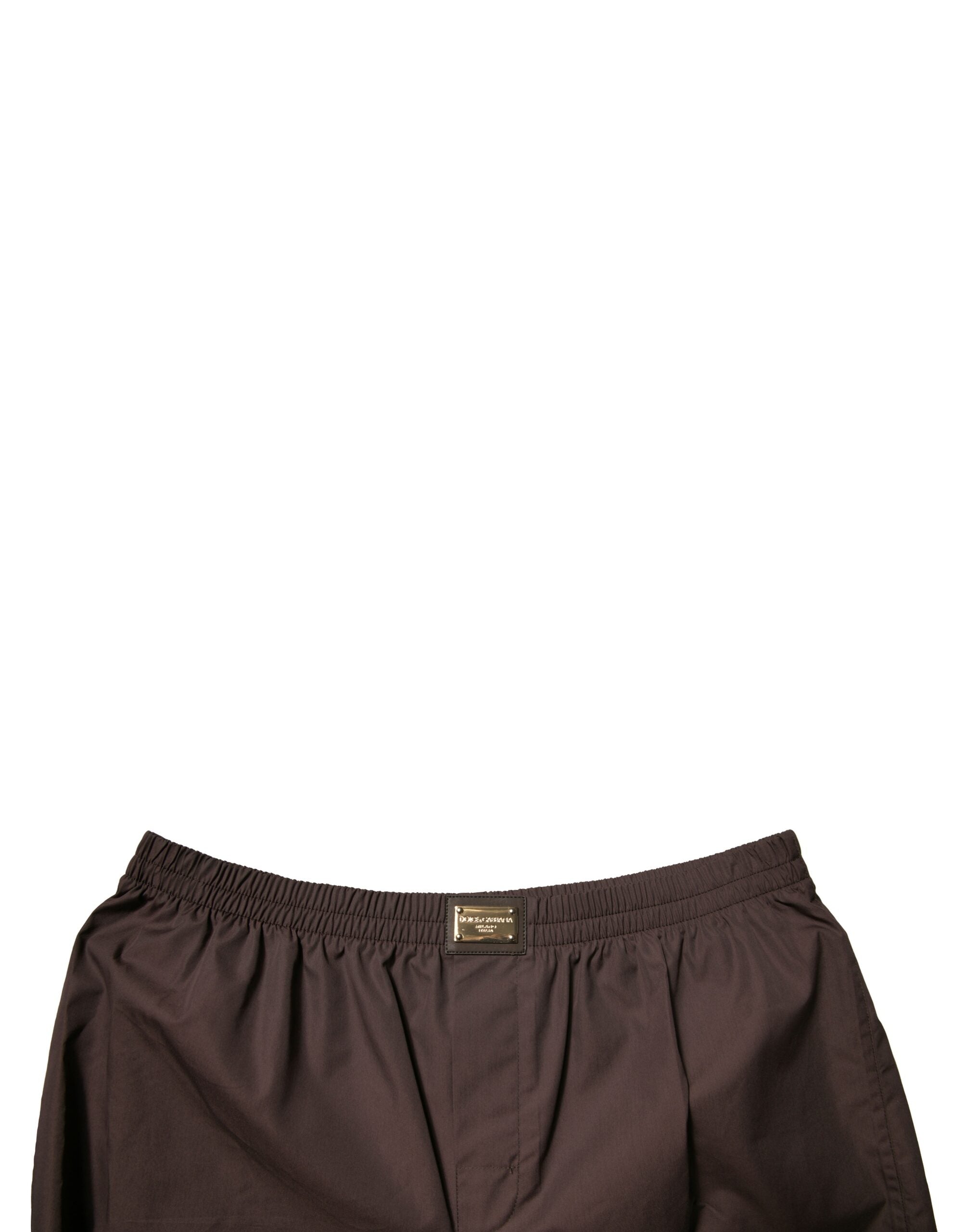 Dolce & Gabbana Brown Cotton Blend Men Mid Waist Shorts -   -  Dolce & Gabbana.