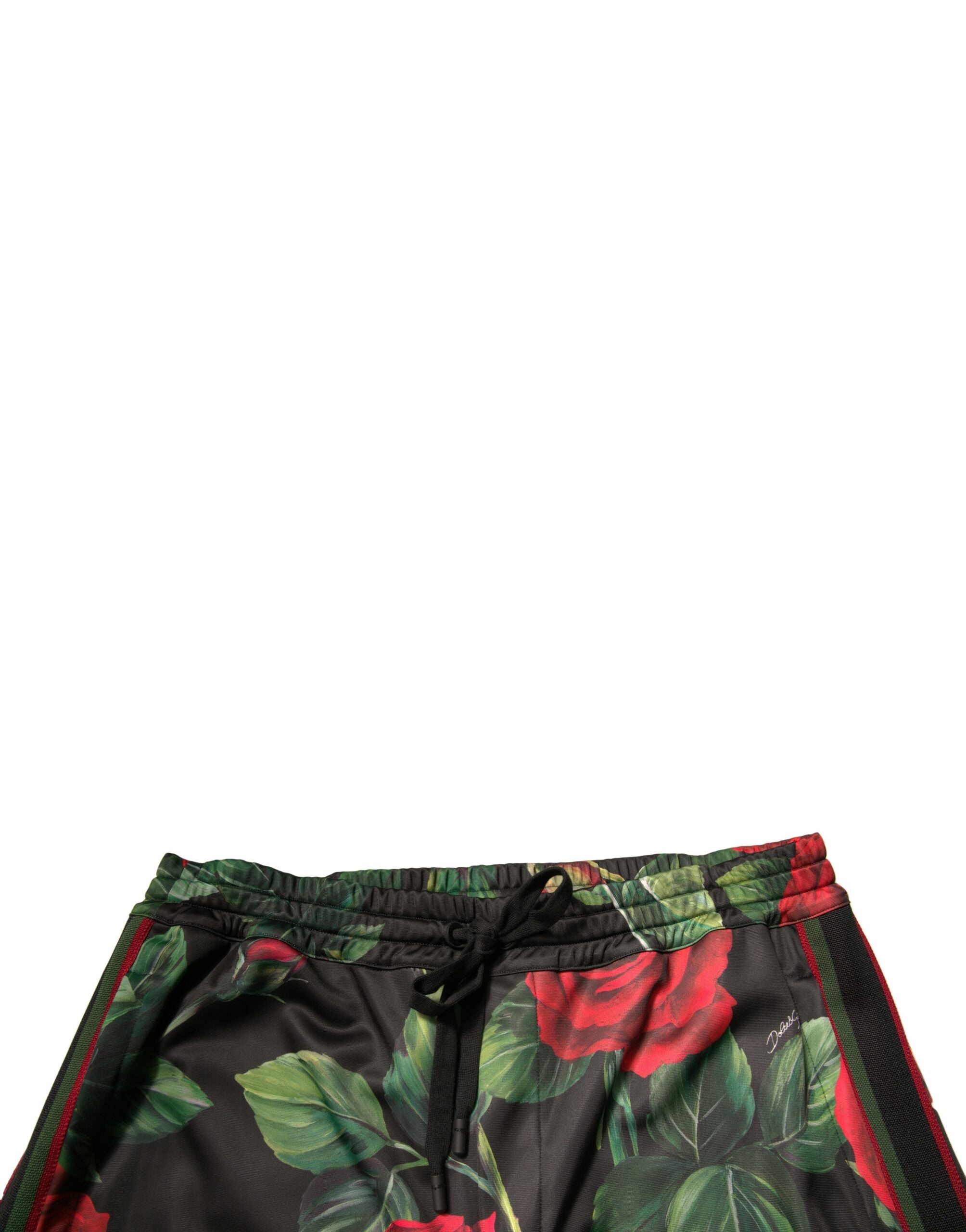 Dolce & Gabbana Black Floral Polyester Jogger Sweatpants Pants -   -  Dolce & Gabbana.