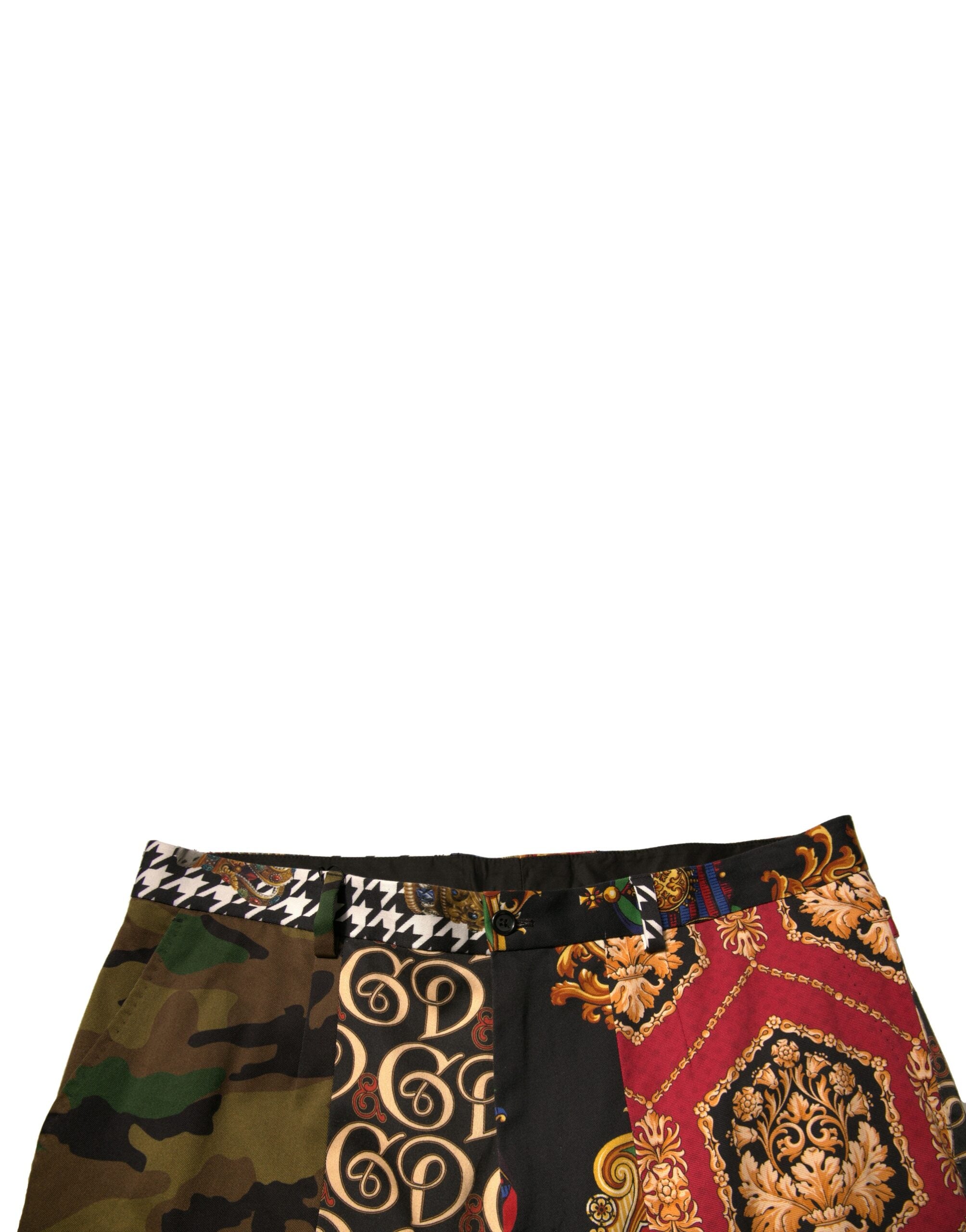 Dolce & Gabbana Multicolor Patchwork Men Dress Pants -   -  Dolce & Gabbana.