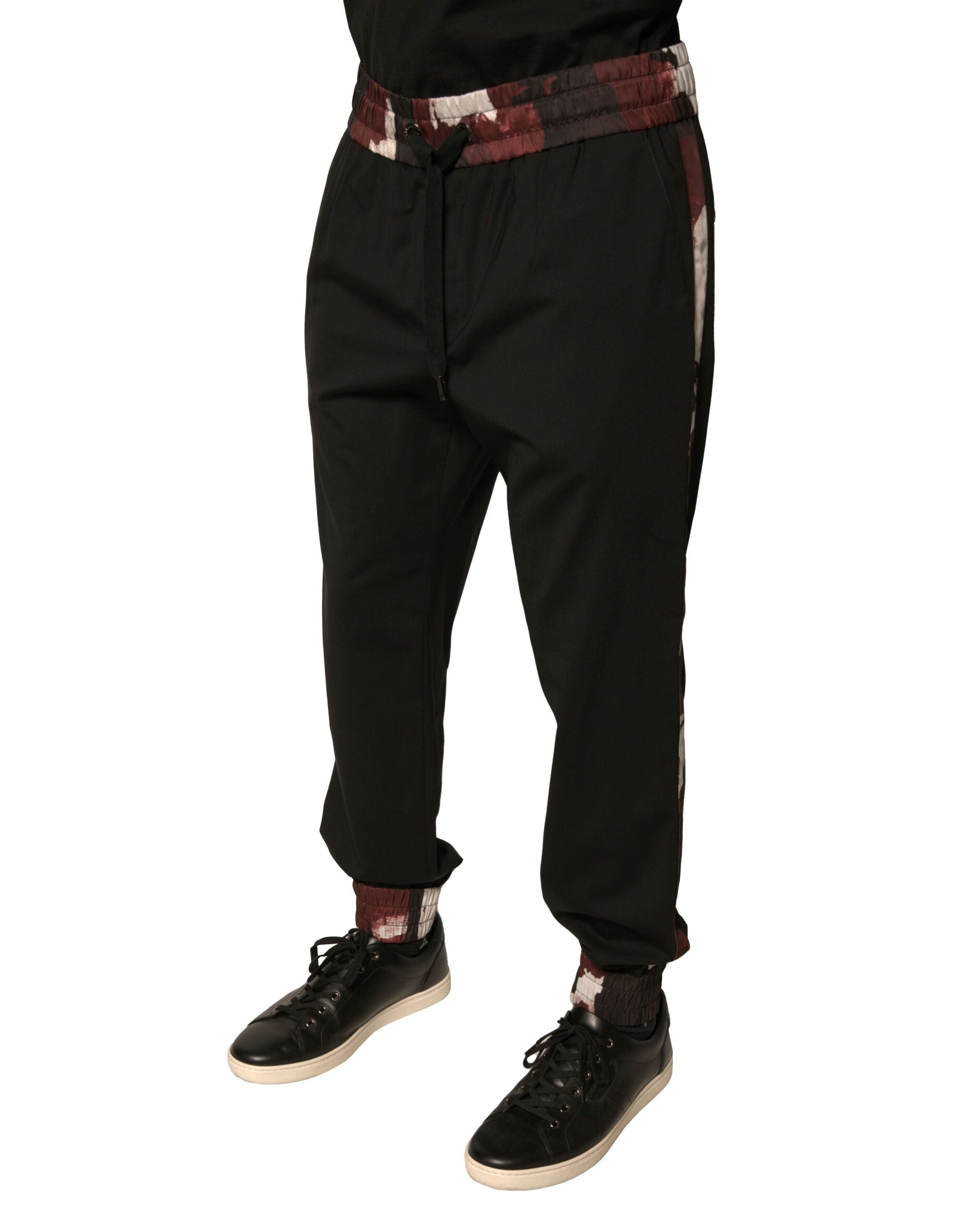Dolce & Gabbana Black Camouflage Wool Jogger Sweatpants Pants -   -  Dolce & Gabbana.