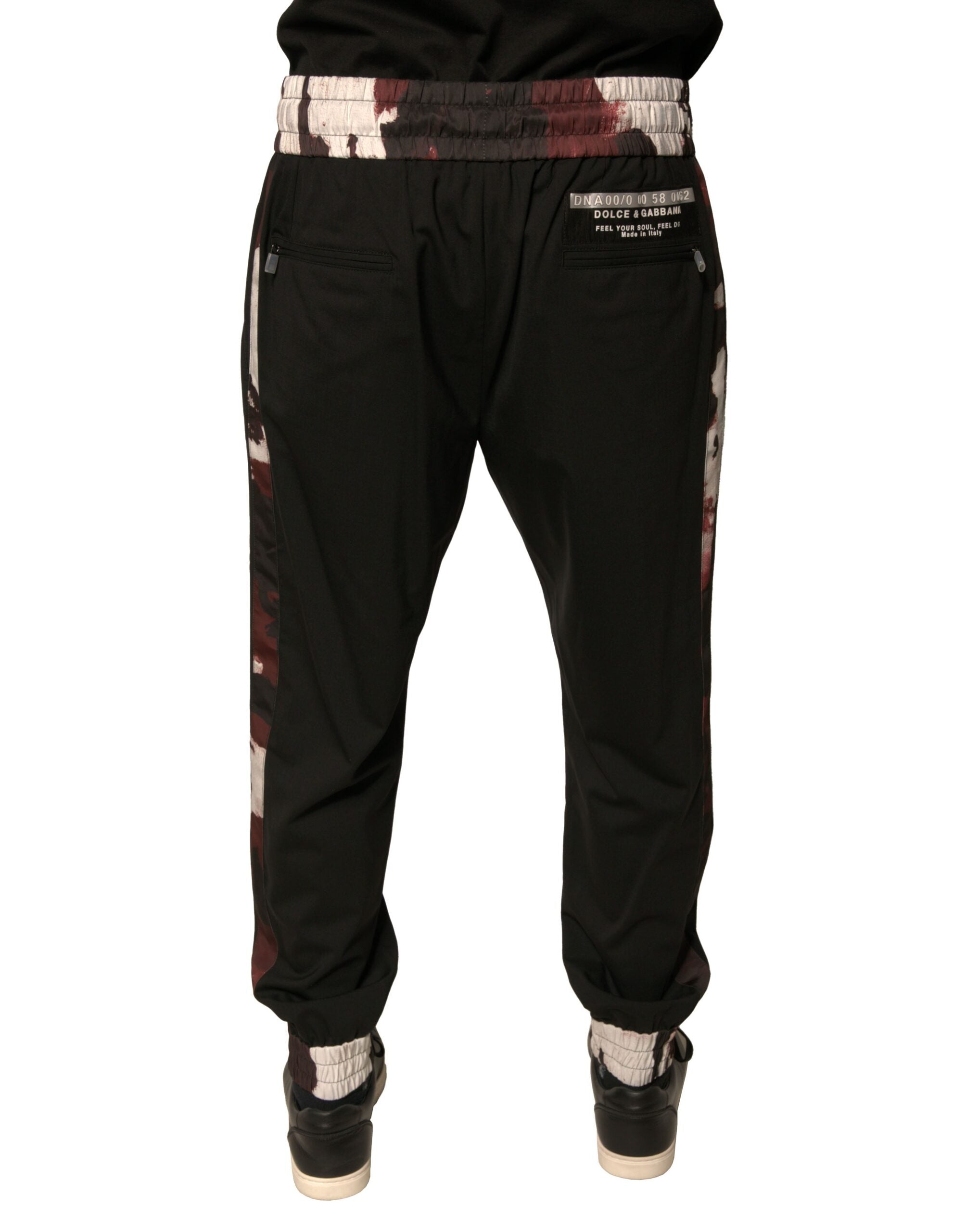 Dolce & Gabbana Black Camouflage Wool Jogger Sweatpants Pants -   -  Dolce & Gabbana.