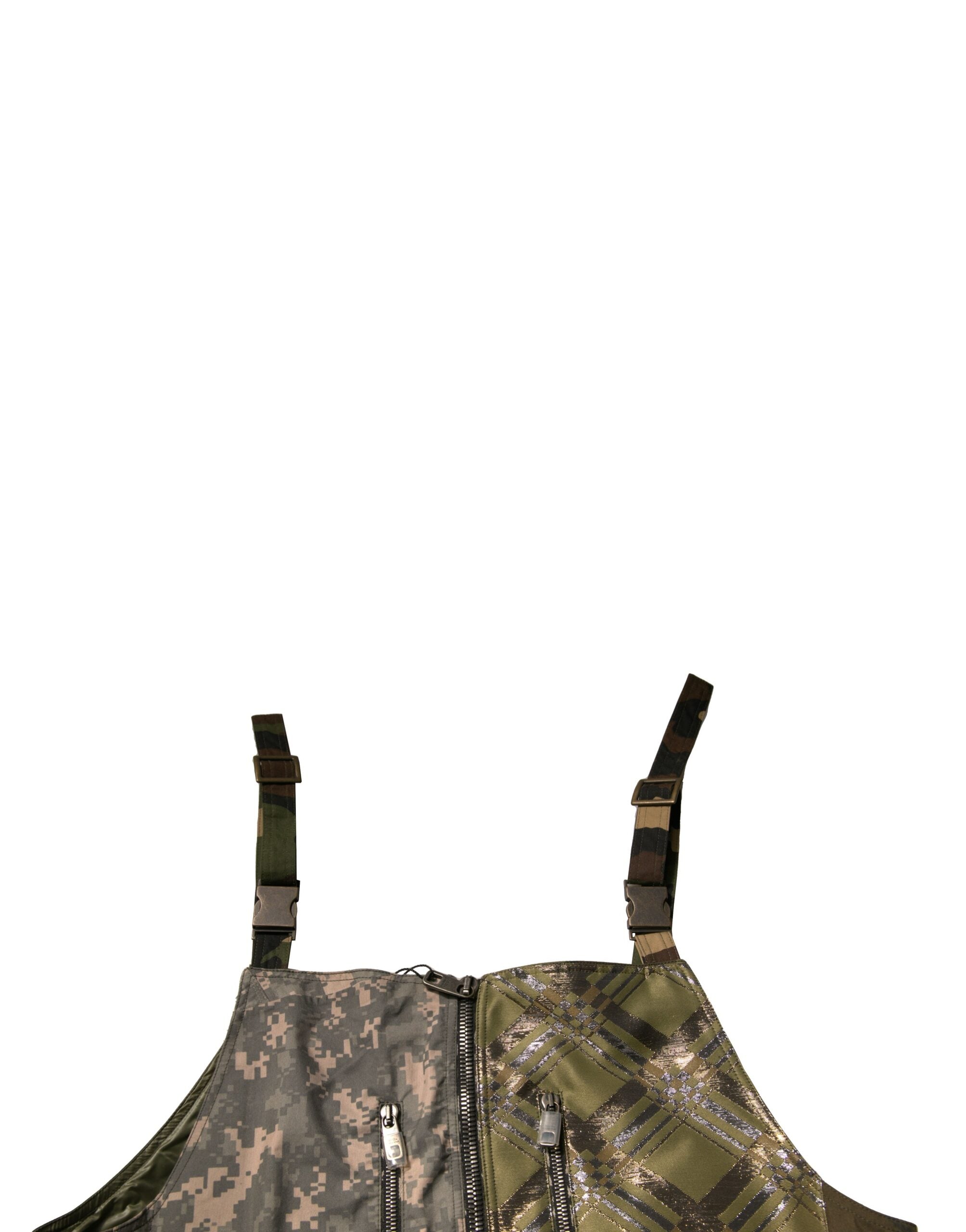 Dolce & Gabbana Multicolor Patchwork Camouflage Overall Pants -   -  Dolce & Gabbana.