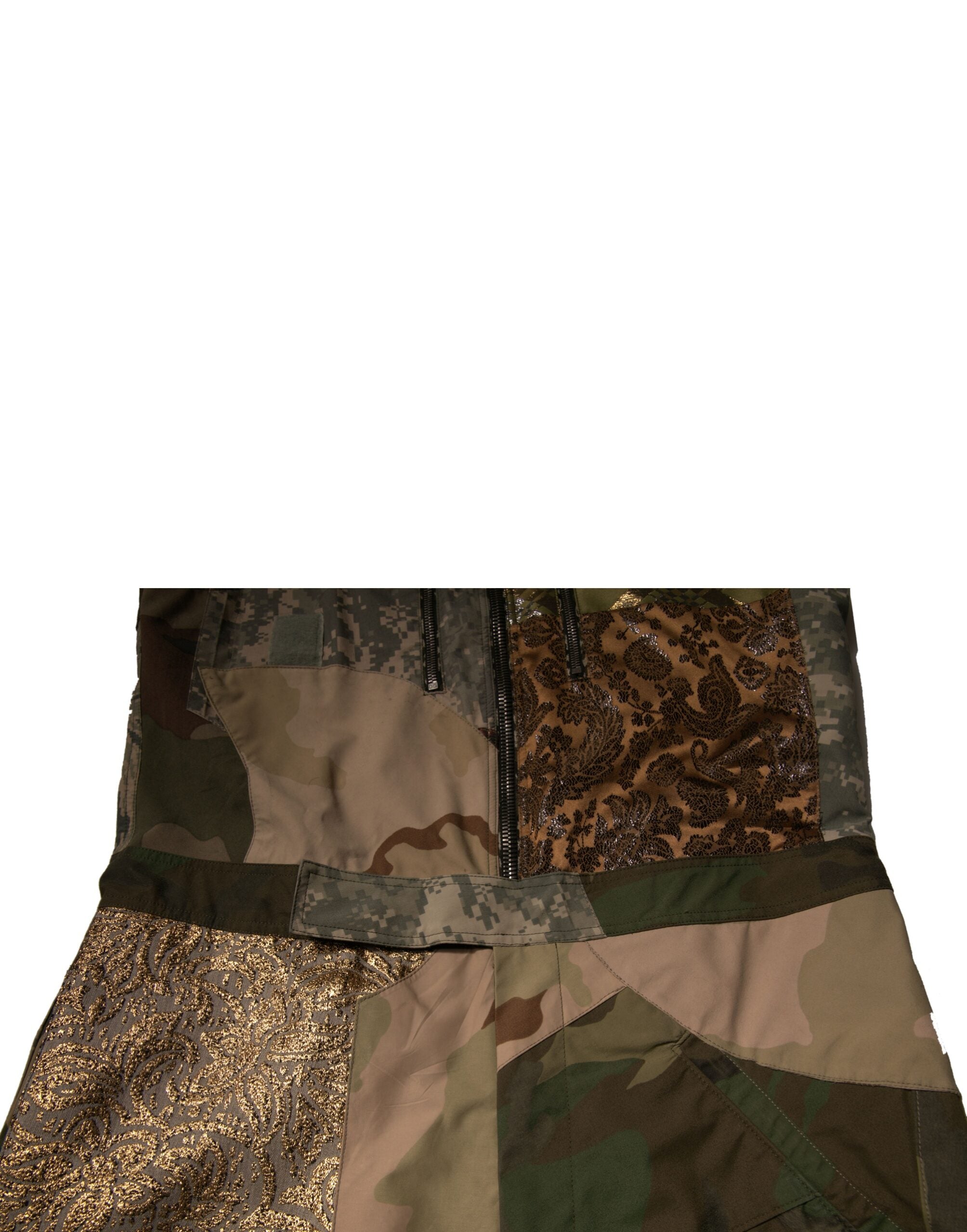 Dolce & Gabbana Multicolor Patchwork Camouflage Overall Pants -   -  Dolce & Gabbana.