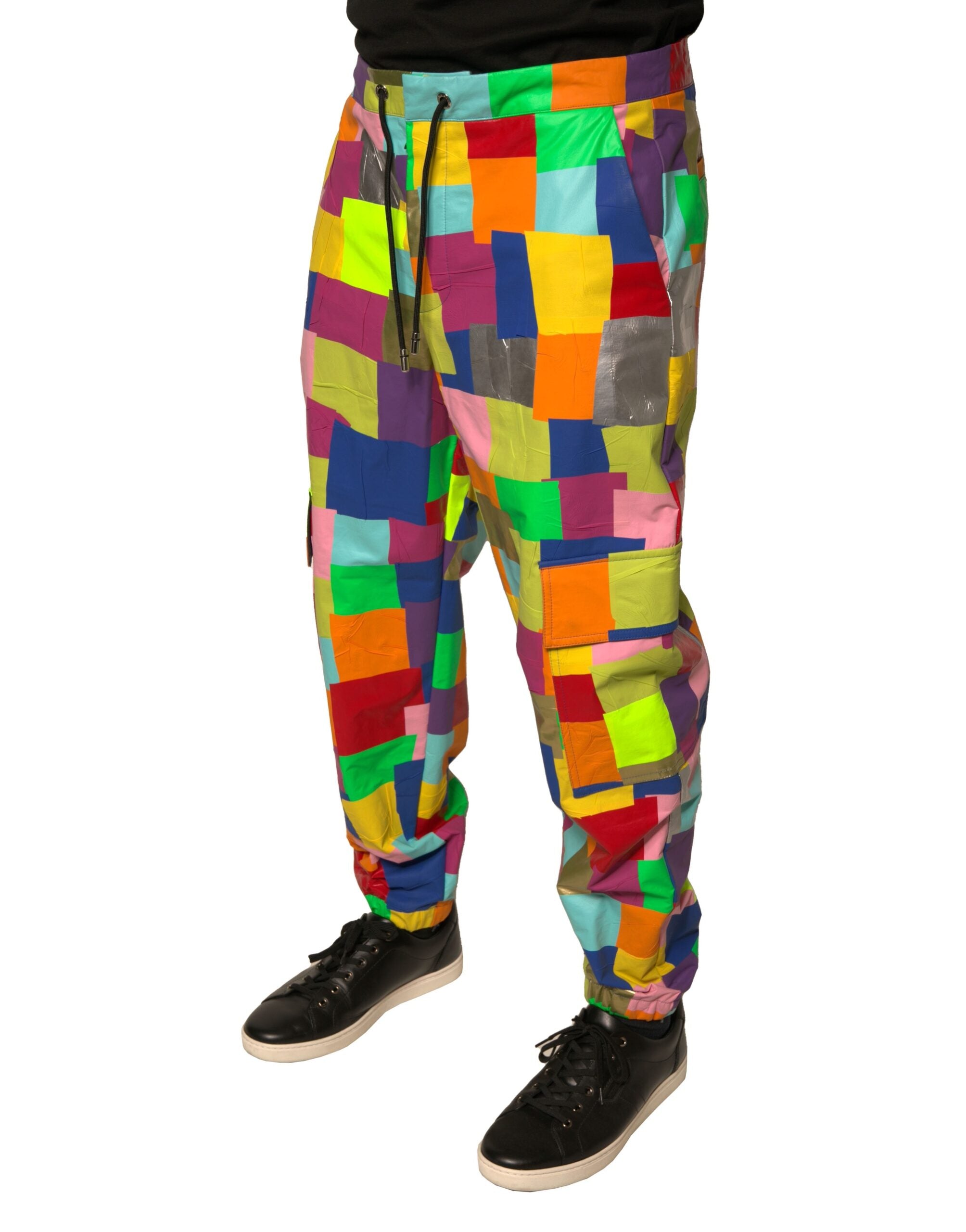 Dolce & Gabbana Multicolor Cotton Patchwork Men Cargo Pants -   -  Dolce & Gabbana.
