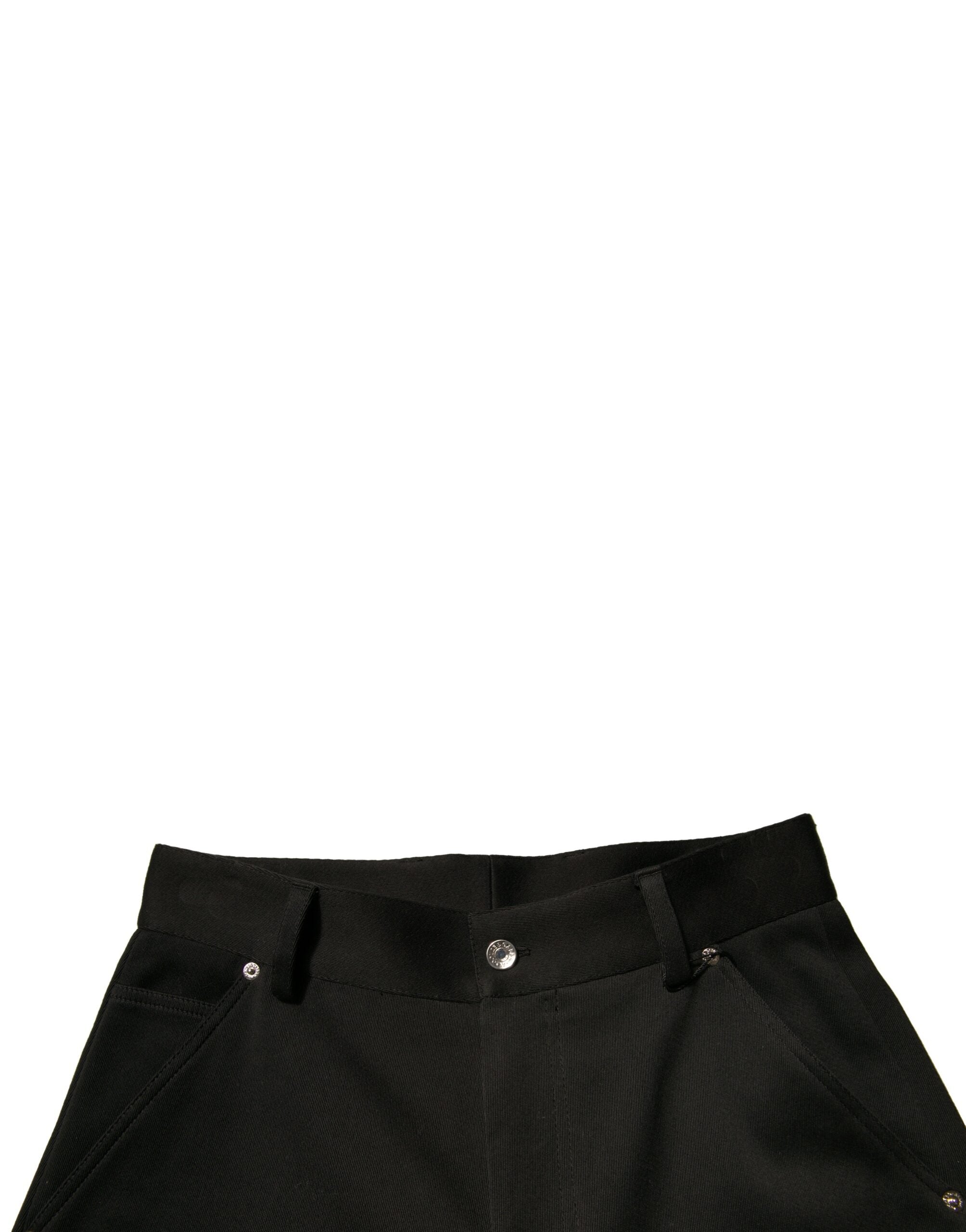 Dolce & Gabbana Black Cotton Mid Waist Cropped Pants -   -  Dolce & Gabbana.