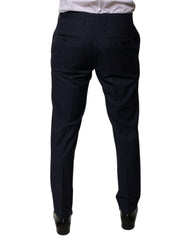 Dolce & Gabbana Dark Blue Cotton Men Dress Pants -   -  Dolce & Gabbana.