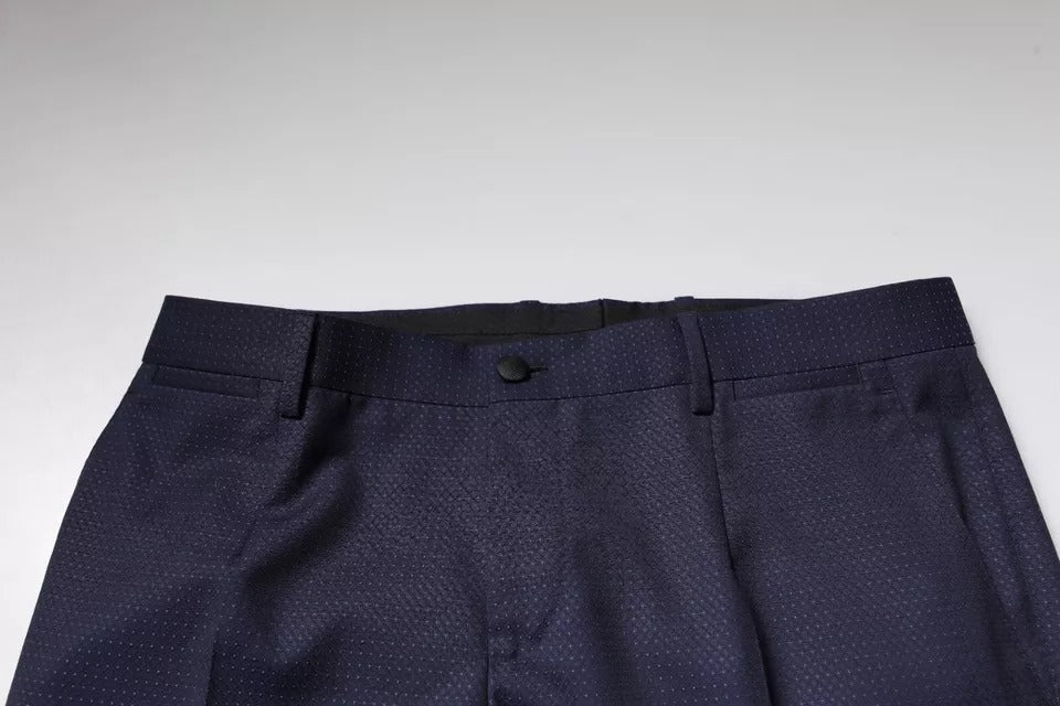 Dolce & Gabbana Dark Blue Cotton Men Dress Pants -   -  Dolce & Gabbana.