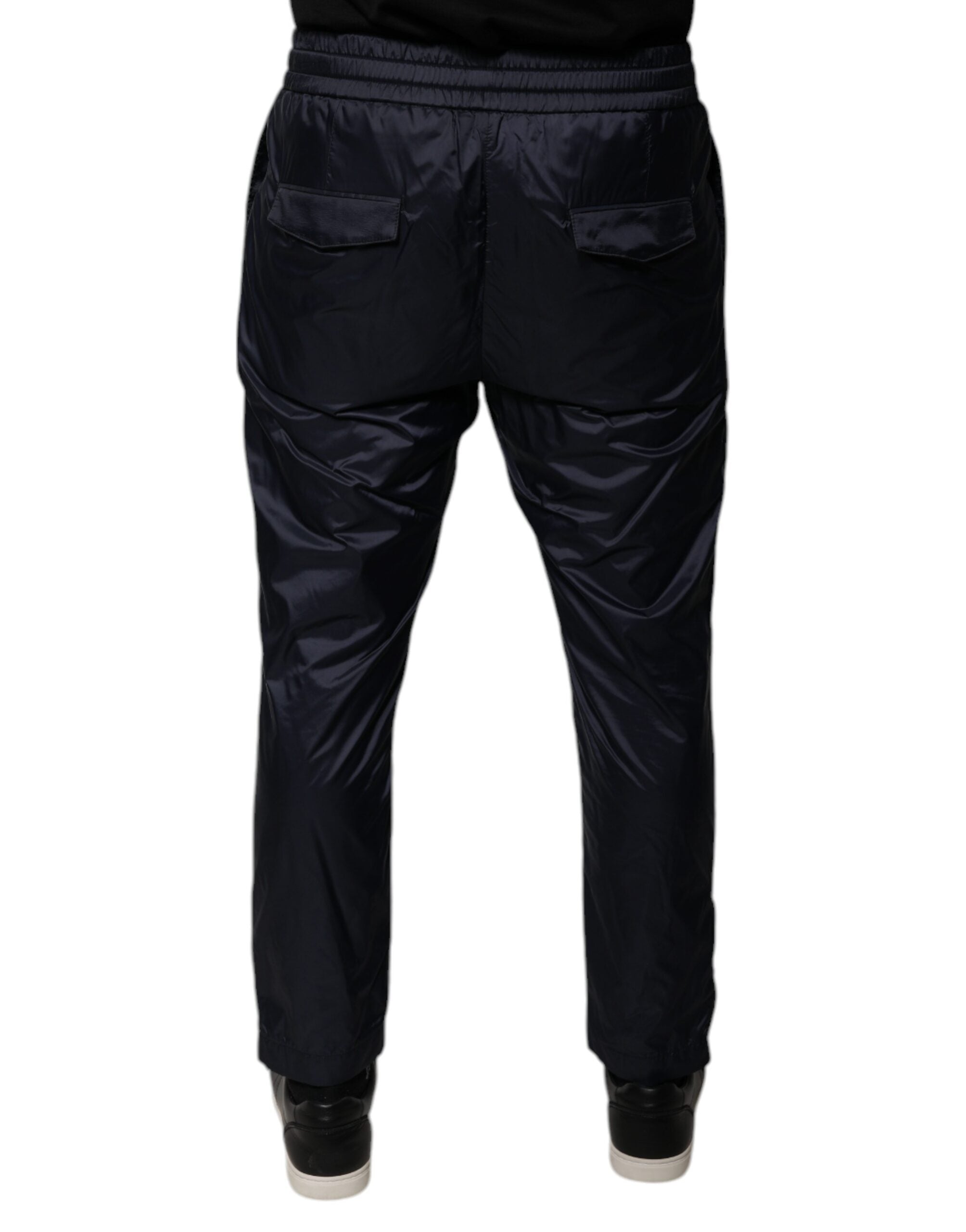 Dolce & Gabbana Dark Blue Cotton Skinny Sweatpants Pants -   -  Dolce & Gabbana.