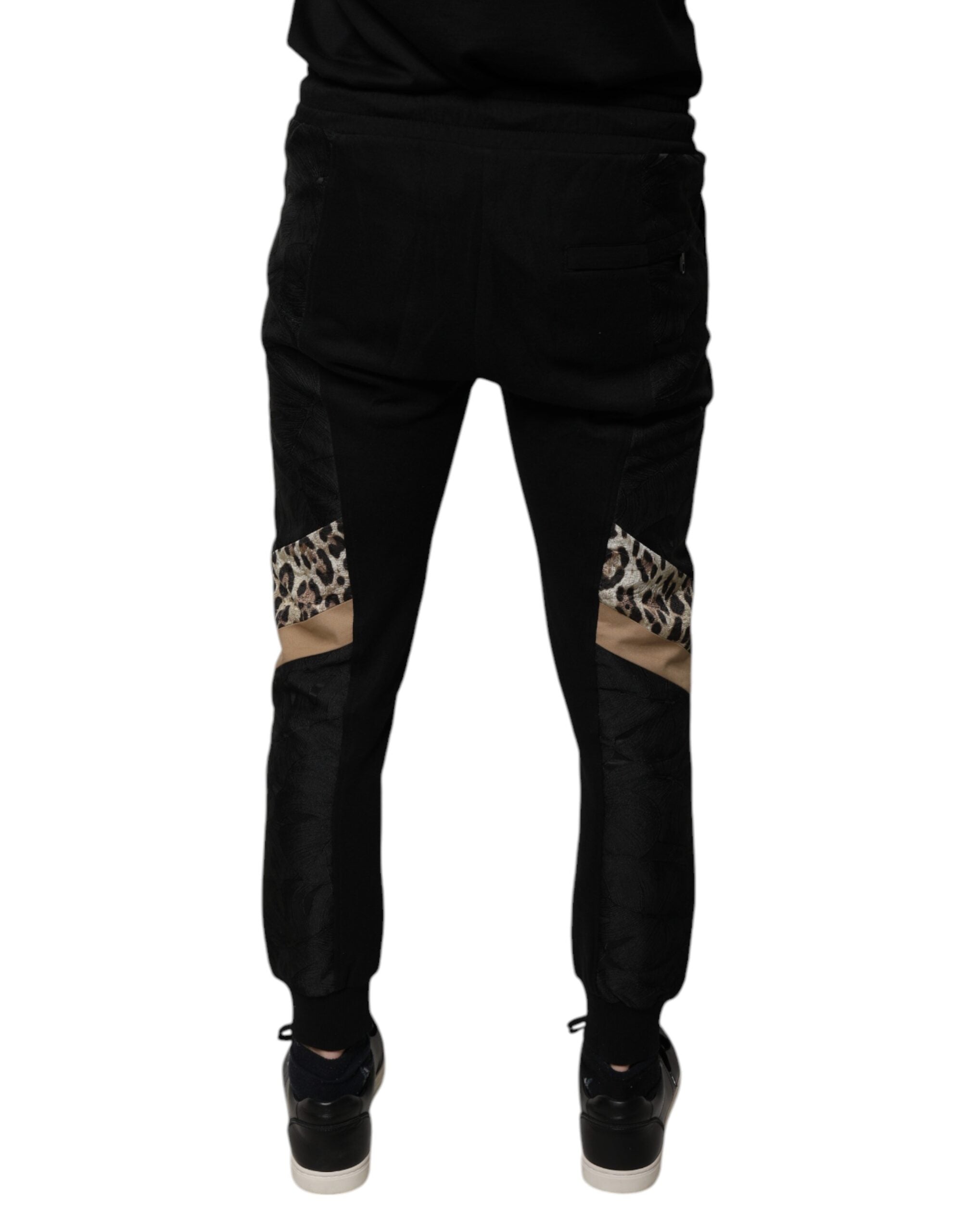 Dolce & Gabbana Black Leopard Slim Fit Jogger Pants -   -  Dolce & Gabbana.