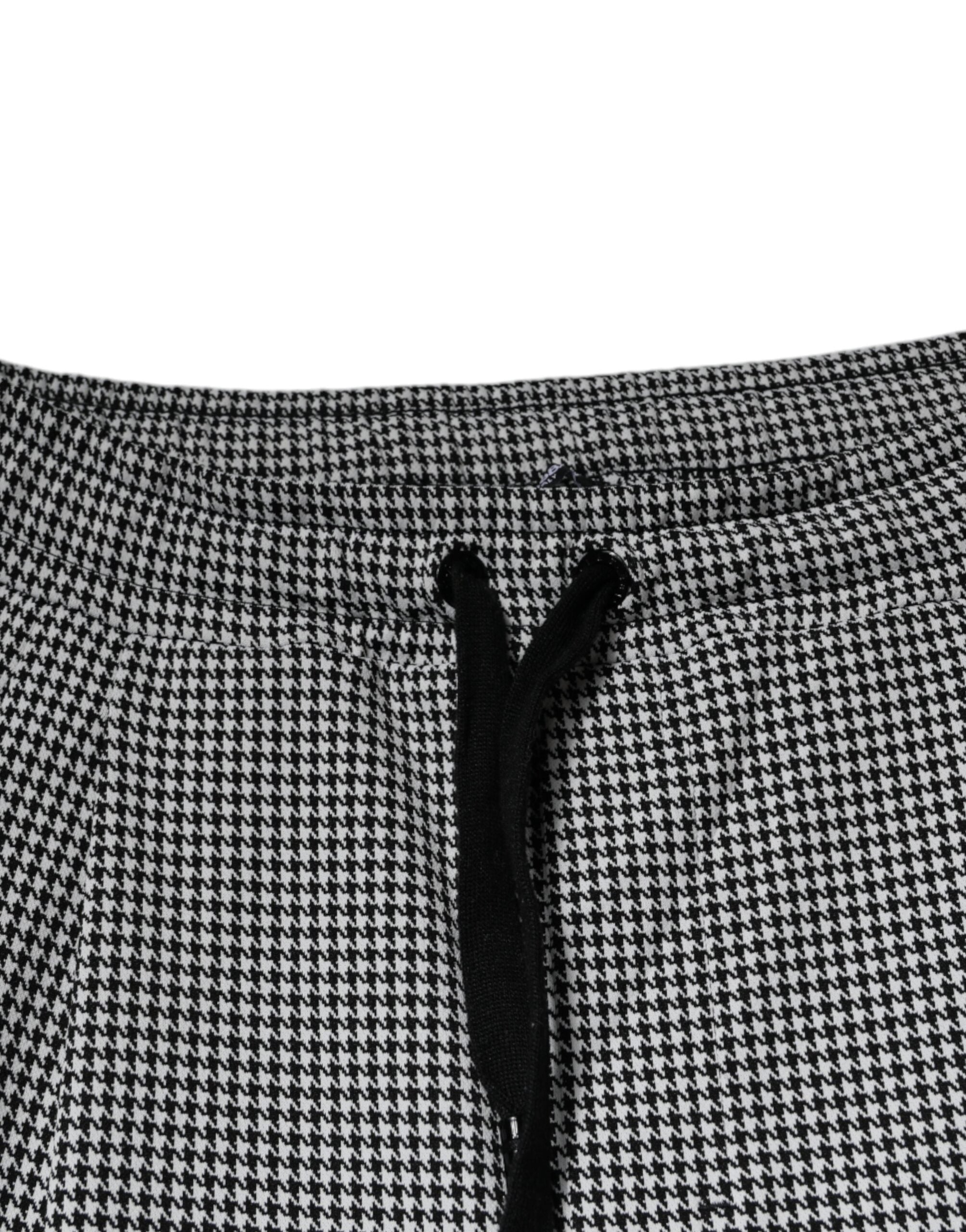 Dolce & Gabbana Black White Houndstooth Skinny Dress Pants -   -  Dolce & Gabbana.