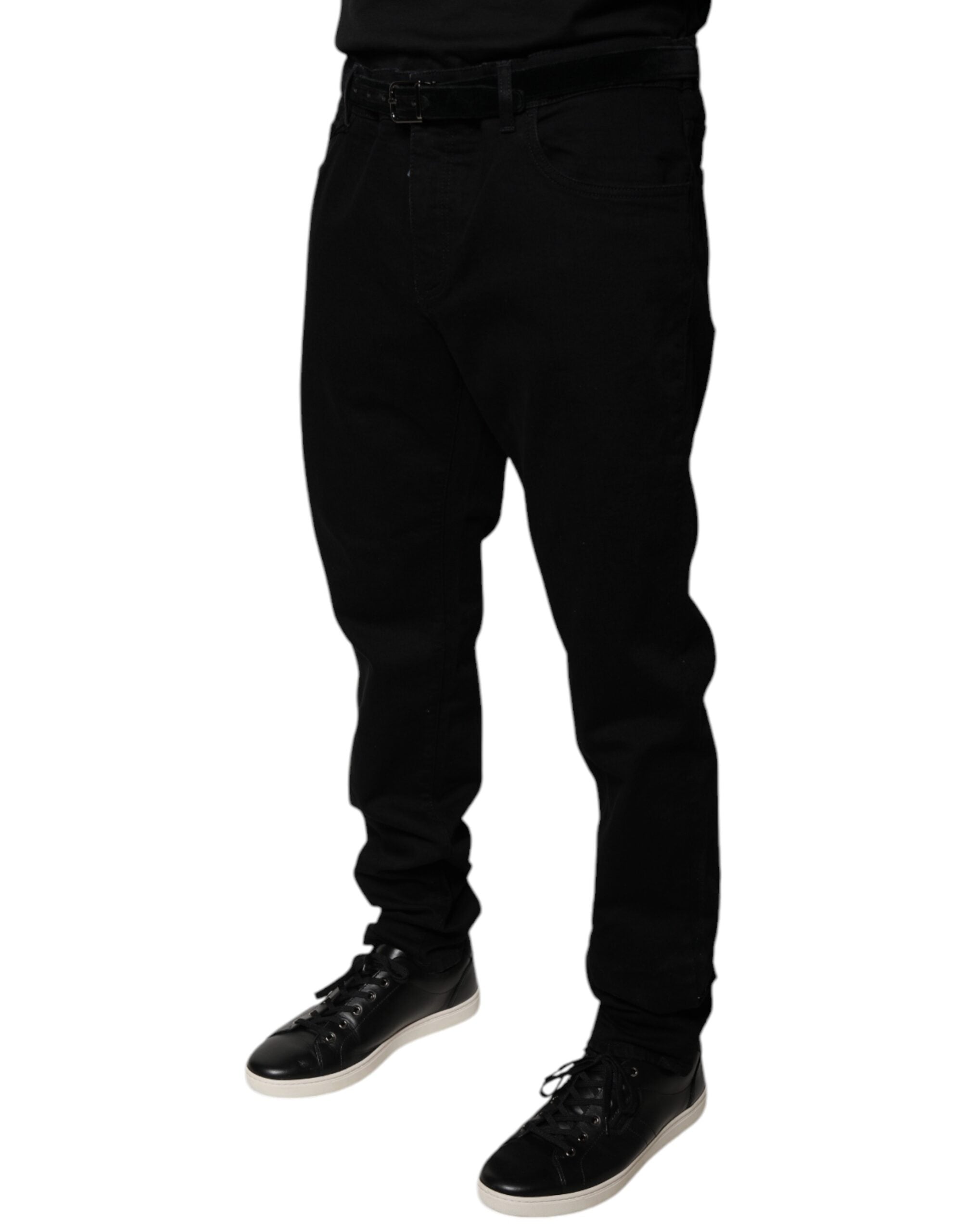 Dolce & Gabbana Black Logo Cotton Stretch Skinny Denim Jeans -   -  Dolce & Gabbana.